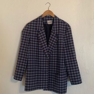 BLUE PLAID SUBURBANS BLAZER
